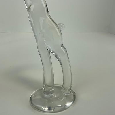 -133- HEISEY | Clear Glass Giraffe Figures