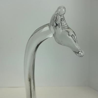 -133- HEISEY | Clear Glass Giraffe Figures