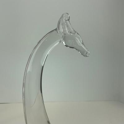 -133- HEISEY | Clear Glass Giraffe Figures