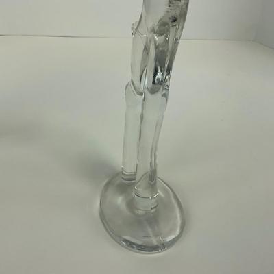 -133- HEISEY | Clear Glass Giraffe Figures