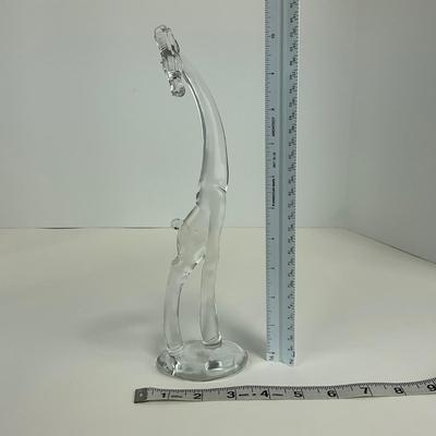 -133- HEISEY | Clear Glass Giraffe Figures