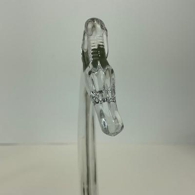 -133- HEISEY | Clear Glass Giraffe Figures