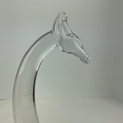 -133- HEISEY | Clear Glass Giraffe Figures