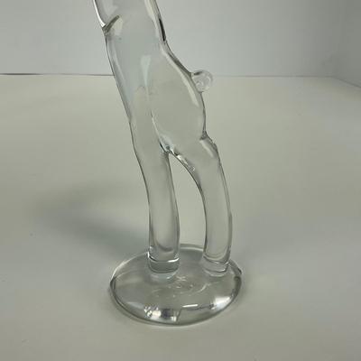 -133- HEISEY | Clear Glass Giraffe Figures