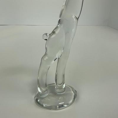 -133- HEISEY | Clear Glass Giraffe Figures