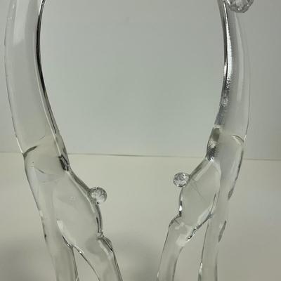 -133- HEISEY | Clear Glass Giraffe Figures