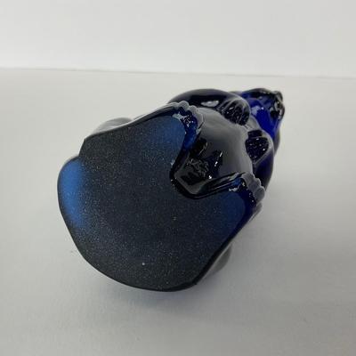 -134- IMPERIAL | Cobalt Blue Woodchuck Beaver Figure | Marked