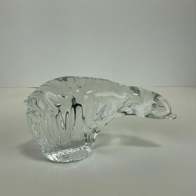 -136- ART GLASS | Clear Glass Polar Bear Figure