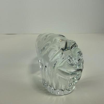 -136- ART GLASS | Clear Glass Polar Bear Figure