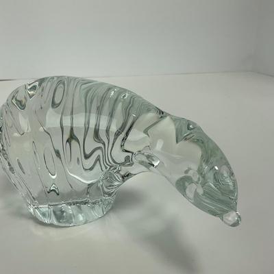 -136- ART GLASS | Clear Glass Polar Bear Figure