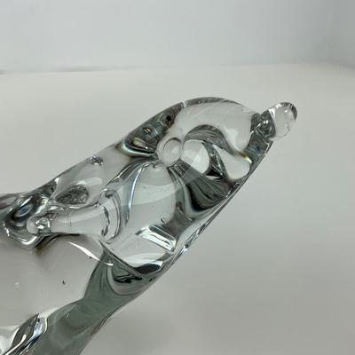 -136- ART GLASS | Clear Glass Polar Bear Figure