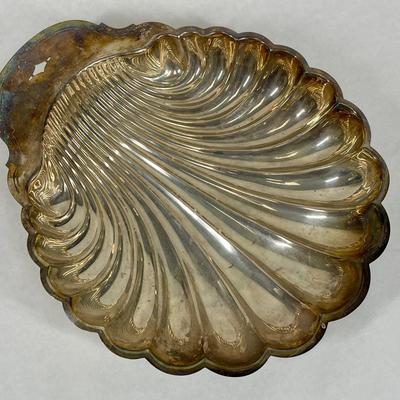 Shell Shaped Silver Plated Serving Dish