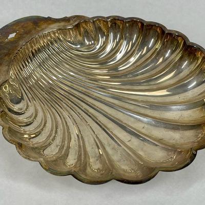Shell Shaped Silver Plated Serving Dish