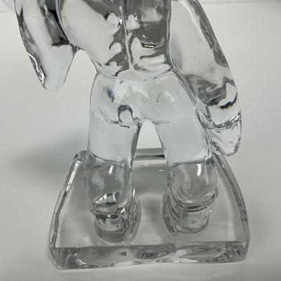 -138- NEW MARTINSVILLE | Clear Glass Woodsman Hunter Figure