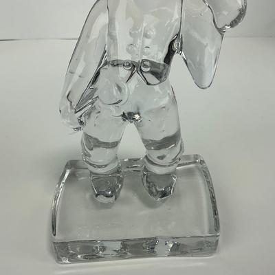 -138- NEW MARTINSVILLE | Clear Glass Woodsman Hunter Figure