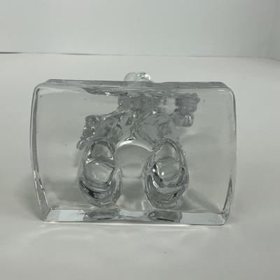 -138- NEW MARTINSVILLE | Clear Glass Woodsman Hunter Figure