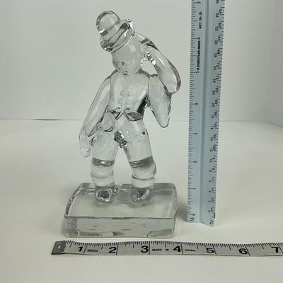 -138- NEW MARTINSVILLE | Clear Glass Woodsman Hunter Figure