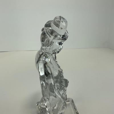 -138- NEW MARTINSVILLE | Clear Glass Woodsman Hunter Figure
