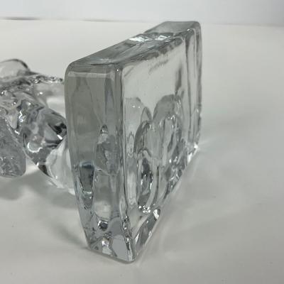 -138- NEW MARTINSVILLE | Clear Glass Woodsman Hunter Figure