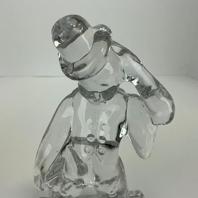 -138- NEW MARTINSVILLE | Clear Glass Woodsman Hunter Figure