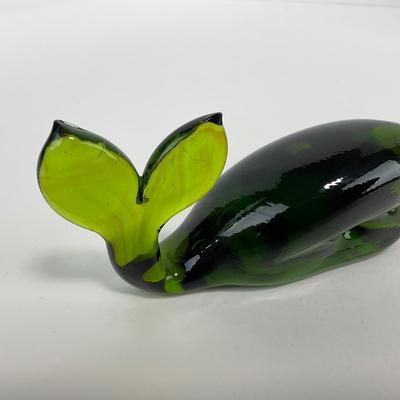 -139- VIKING | Green Glass Whale Figure