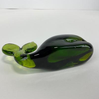 -139- VIKING | Green Glass Whale Figure