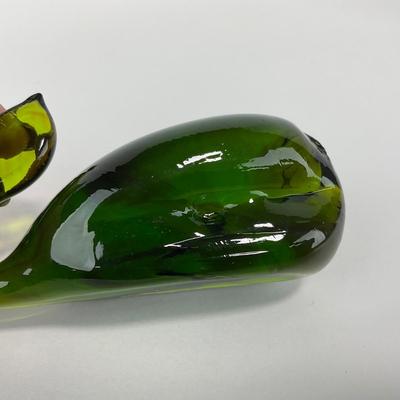 -139- VIKING | Green Glass Whale Figure