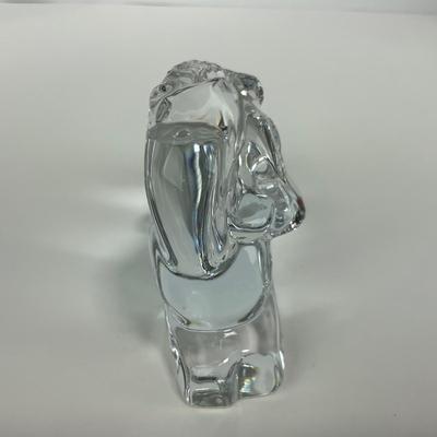 -140- BACCARAT | Crystal Sitting Unicorn Figure | Marked