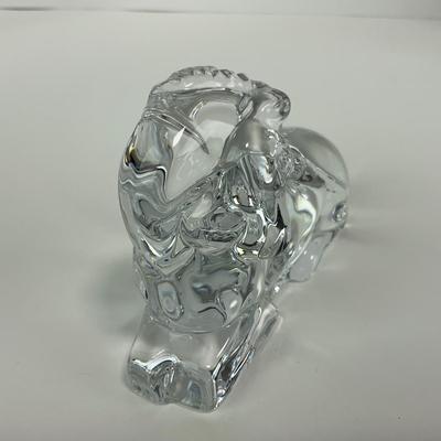 -140- BACCARAT | Crystal Sitting Unicorn Figure | Marked