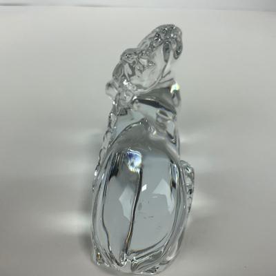 -140- BACCARAT | Crystal Sitting Unicorn Figure | Marked