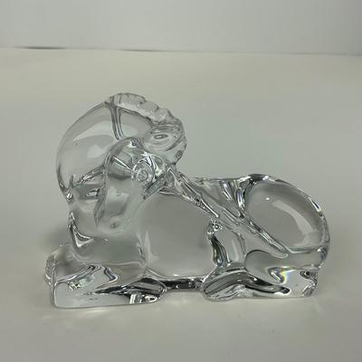 -140- BACCARAT | Crystal Sitting Unicorn Figure | Marked