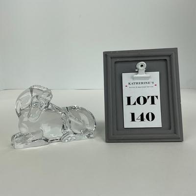 -140- BACCARAT | Crystal Sitting Unicorn Figure | Marked
