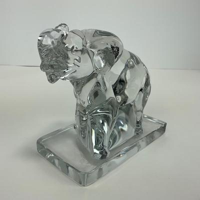 -141- NEW MARTINSVILLE | Clear Glass Elephant Figure