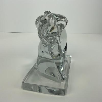 -141- NEW MARTINSVILLE | Clear Glass Elephant Figure