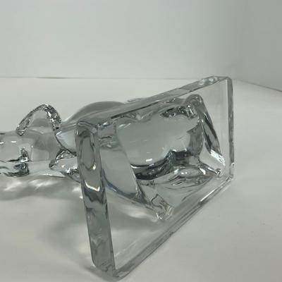 -141- NEW MARTINSVILLE | Clear Glass Elephant Figure
