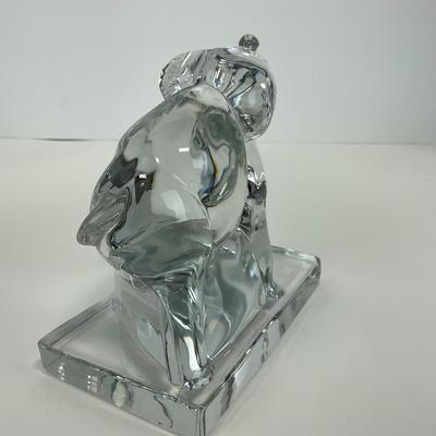 -141- NEW MARTINSVILLE | Clear Glass Elephant Figure