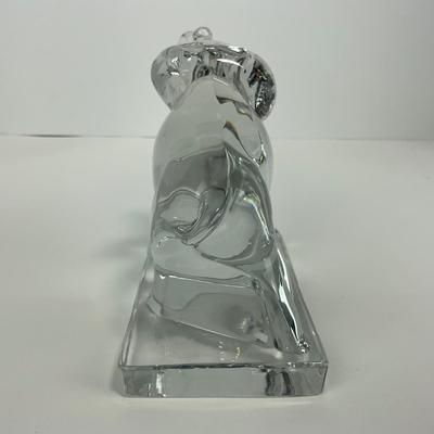 -141- NEW MARTINSVILLE | Clear Glass Elephant Figure