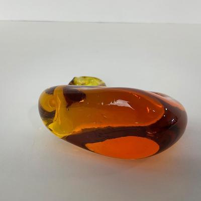 -144- PILGRIM | Amber Swan Paperweight Figure
