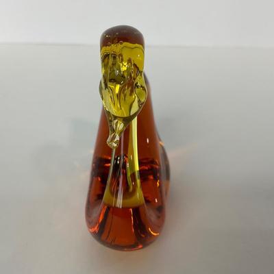 -144- PILGRIM | Amber Swan Paperweight Figure