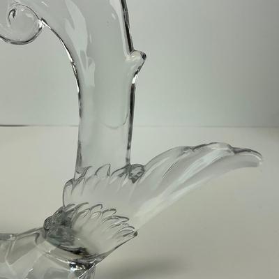 -145- HEISEY | Clear Glass Pheasant Figure