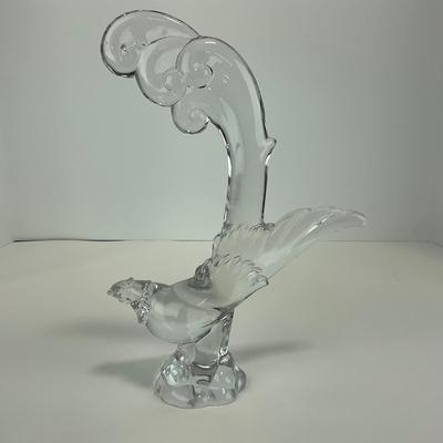 -145- HEISEY | Clear Glass Pheasant Figure