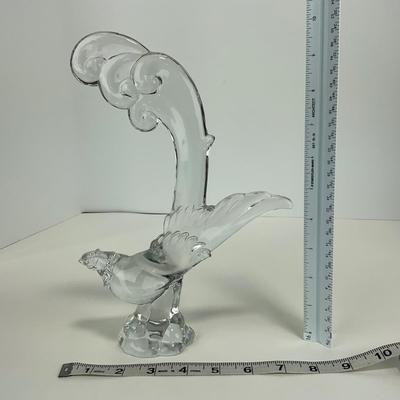 -145- HEISEY | Clear Glass Pheasant Figure