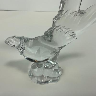 -145- HEISEY | Clear Glass Pheasant Figure
