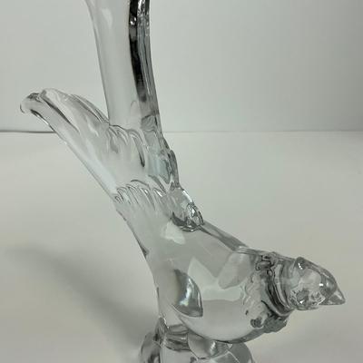 -145- HEISEY | Clear Glass Pheasant Figure