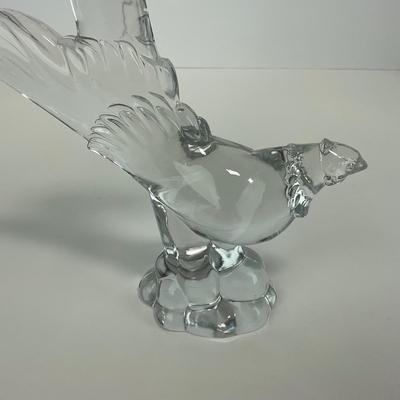 -145- HEISEY | Clear Glass Pheasant Figure