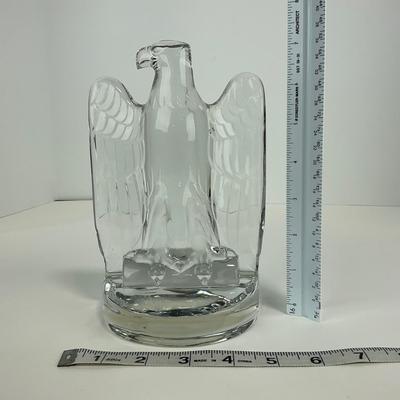 -146- FOSTORIA | Art Deco Lead Glass American Eagle Bookend