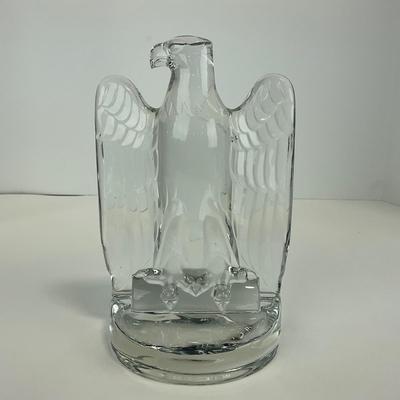 -146- FOSTORIA | Art Deco Lead Glass American Eagle Bookend