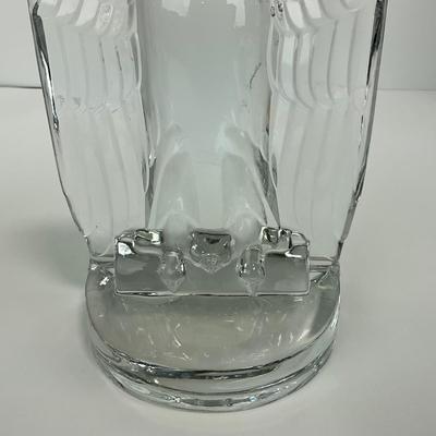 -146- FOSTORIA | Art Deco Lead Glass American Eagle Bookend