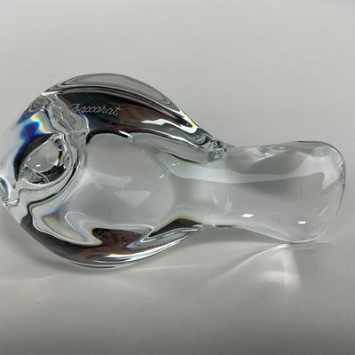 -147- BACCARAT | Crystal Duck Figure | Signed & Stamped