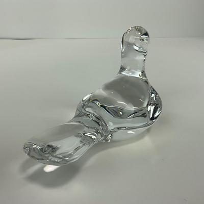 -147- BACCARAT | Crystal Duck Figure | Signed & Stamped